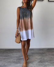 LIORA – GRADIENT TIE-DYE MINI DRESS