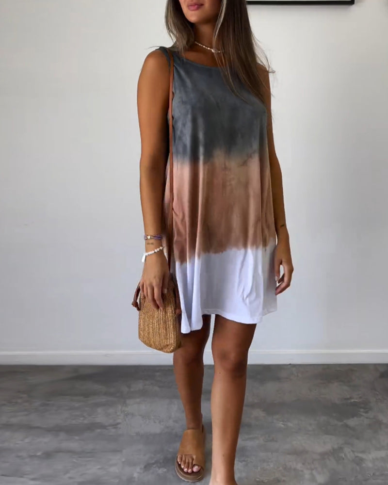 LIORA – GRADIENT TIE-DYE MINI DRESS