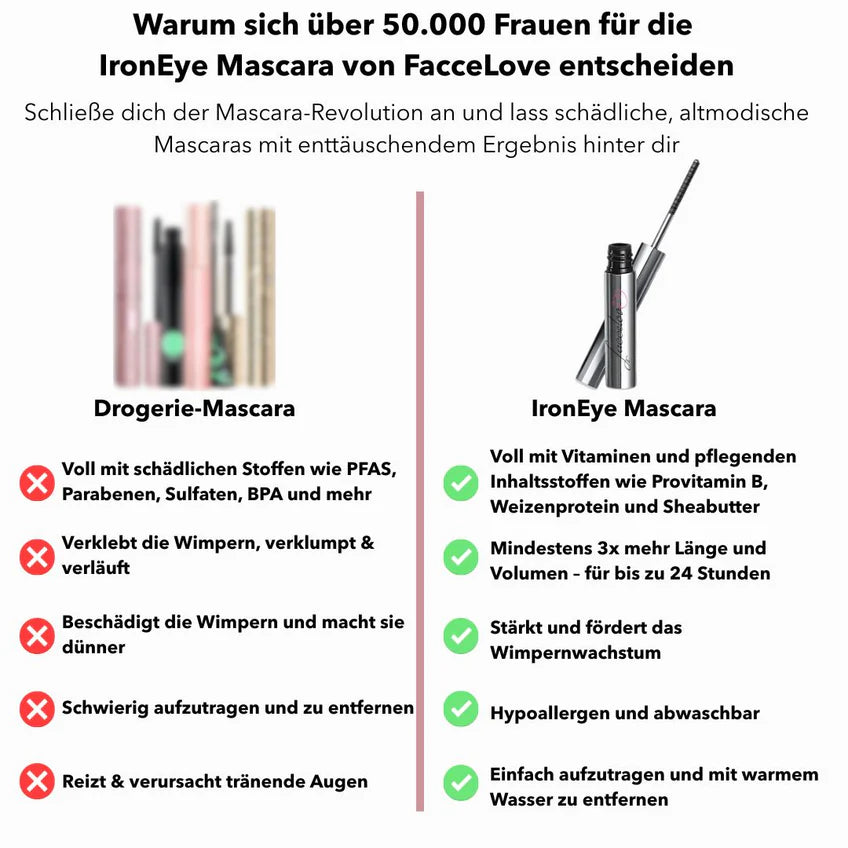 IronEye - Mascara naturel, allongeant et nourrissant