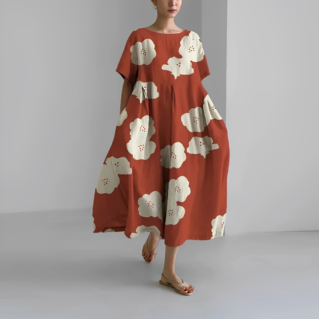 LYRA – RETRO BOHO SWING MAXI DRESS