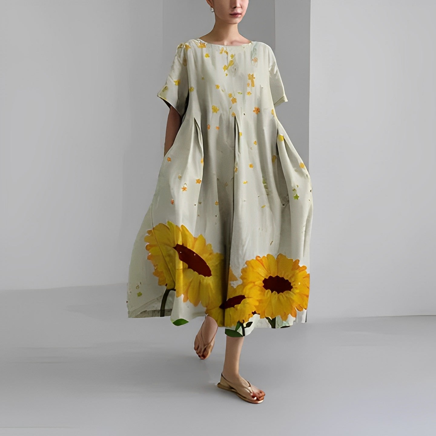 LYRA – RETRO BOHO SWING MAXI DRESS