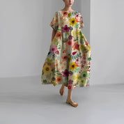 LYRA – RETRO BOHO SWING MAXI DRESS