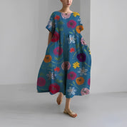 LYRA – RETRO BOHO SWING MAXI DRESS