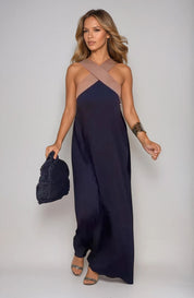 ALESSIA – CROSSOVER NECKLINE SUMMER DRESS