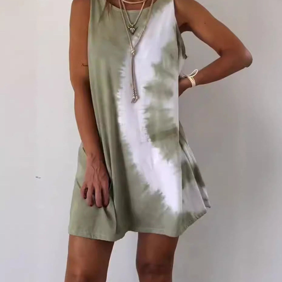 LIORA – GRADIENT TIE-DYE MINI DRESS