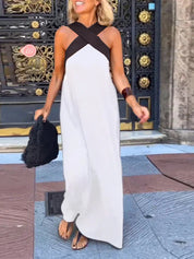 ALESSIA – CROSSOVER NECKLINE SUMMER DRESS