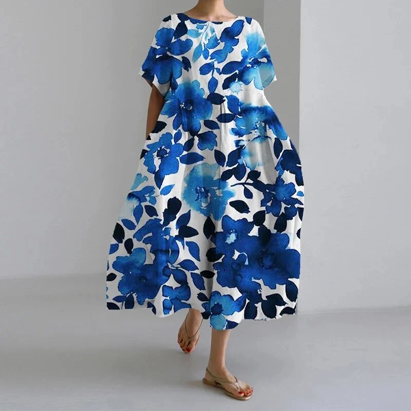 LYRA – RETRO BOHO SWING MAXI DRESS