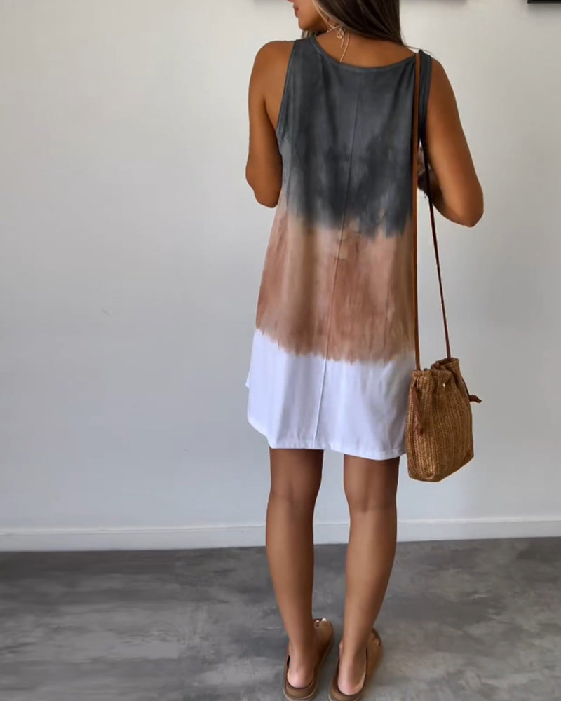 LIORA – GRADIENT TIE-DYE MINI DRESS