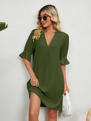 ISLA – CASUAL LOOSE PLEATED DRESS